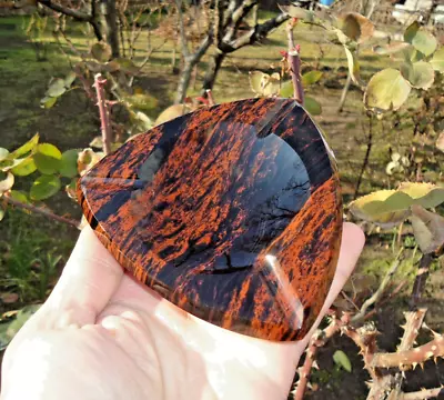 130mm BLACK NATURAL OBSIDIAN ASHTRAY ASH TRAY MARBLE FLAWLESS MAGIC • $75