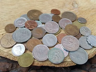 £4.20 • Buy 40 X Mixed Foreign Coins. Job Lot.
