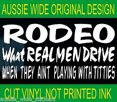 $6.90 • Buy RODEO Ra Ute Canopy Funny 4x4 Stickers REAL MEN 200mm