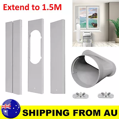 Portable A/C Window Vent Kit Air Conditioner Sliding Door Seal Plate Adaptor AU • $31.67