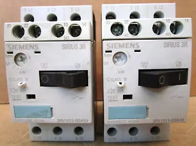 Siemens Sirius 3R 3RV1011-0GA10 IEC 60947 VDE0660 50/60Hz  Lot Of 2 Pcs 47389HM • $60