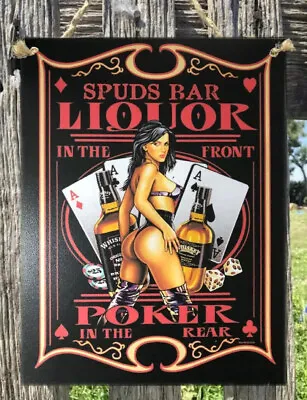 Liquor PIN UP Personalised Wooden Plaque Sign 20x28.5cm BarGARAGEShed Home • $20