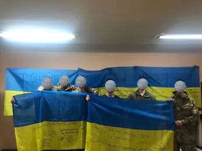 💛💙one Unique Ukraine Flag Signed/decorated By Ukrainian Soldiers.. • $45