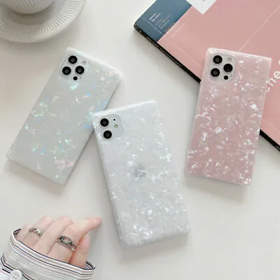 $10.99 • Buy Granite Marble Phone Case Square Cover For IPhone 13 12 11 Pro MAX 7 8 Plus XR X