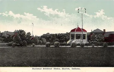 Marion Indiana~National Civil War Veterans Soldiers' Home~Gazebo~1910 • $3.75