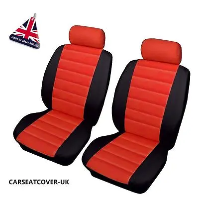 For MERCEDES GLA-CLASS AMG - Front PAIR Of Red LEATHER LOOK Car Seat Covers • £25.99