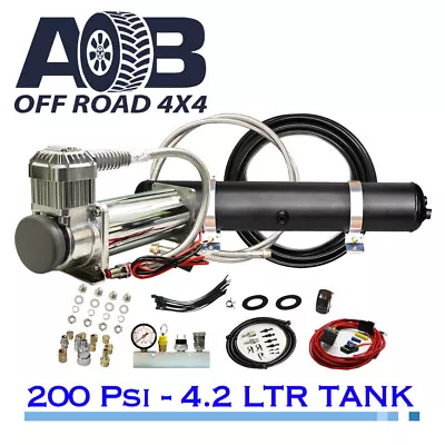 200psi Air Compressor 4.2L Tank Manifold Kit Air Bag Suspension 12V • $559