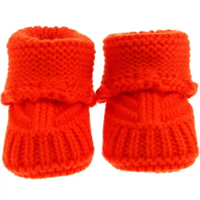  Newborn Crochet Shoes Infant Cotton Knitted Baby Knitting For Girl Child Yarn • £7.82