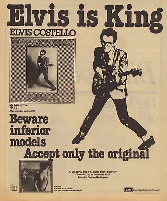 Elvis Costello 1977 Debut Studio Album My Aim Is True Vintage Original Print Ad • $32.10
