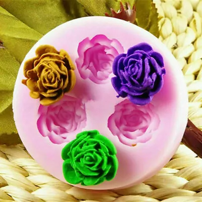 3D Rose Flower Fondant Cake Sugarcraft Decorating Silicone Moul Mold  Gift • $1.58