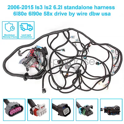 2006-2015 LS3 LS2 6.2L Standalone Harness TR6060 T56 / 58X Drive By Wire DBW • $87.99