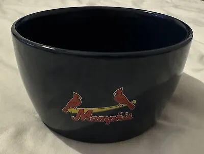 Memphis Redbirds Logo Cereal Soup Chili Bowl Navy Blue Prairie Farms MiLB • $15