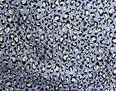 125 Metres Lilac Leopard Printed 100% Cotton Pop Fabric Quilting Dress Crafts • £3.99