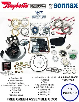 $649.99 • Buy GM 4L60 4L65 4L65E Super Master Rebuild Transmission Kit 18 Pieces OEM 1993-2003