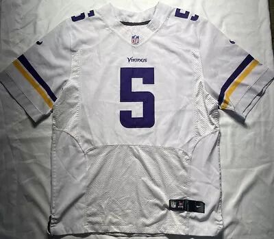 Teddy Bridgewater #5 Minnesota Vikings Nike On Field Jersey Sz 48 White • $19.95