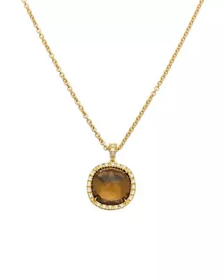 Marco Bicego Jaipur 18K 0.17 Ct. Tw. Diamond & Smoky Quartz Necklace Women's • $1504.99