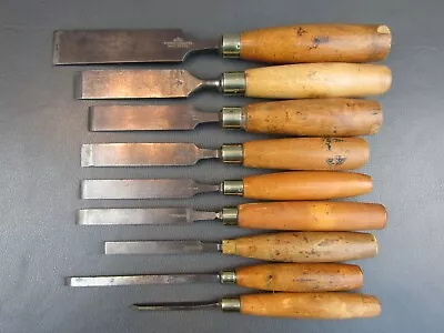Graduated Set Of Firmer Chisels Vintage Old Tools By Marples Sorby Etc • $72.76