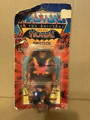 1984 Mattel Masters Of The Universe Evil Horde GRIZZLOR NEW SEALED Beat Up Card • $114.99