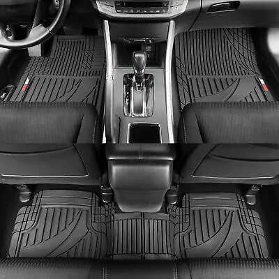 $35.90 • Buy Motor Trend Customizable Trim-to-Fit All Weather Rubber Car Floor Mats 3PC Black