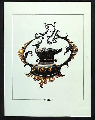 Swissair Menu  The Blue Duck Inn  Cover Art C1980 VGC • $14.99