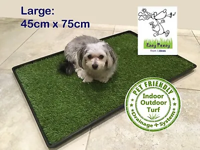 £10.49 • Buy Indoor Dog Toilet Puppy Pet Grass Loo Potty Training Mat Pad Washable 75x45cm
