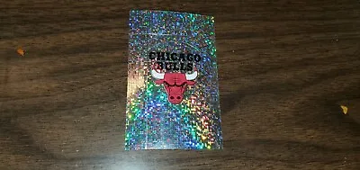 1992-93 Panini Refractor Prizm  Michael Jordan Sticker Chicago Bulls Logo Insert • $13.50