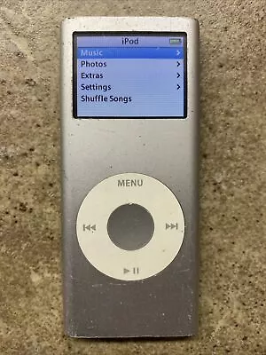 Apple IPod Nano 2nd Generation Silver (2 GB) MP3 Player WORKING! • $17.99