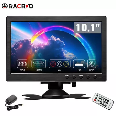 10.1  Car Monitor TV Rear View TFT LCD Monitor AV/VGA/HDMI Video Remote Control • $54.99