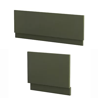 Bathroom MDF Wooden Straight Bath Satin Green Front & End Panel Plinth Cut • £32.99