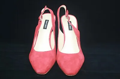 Nine West Ladies Red Sling Back Heels Size 9 M Wnalison  Color Red 611 • $48