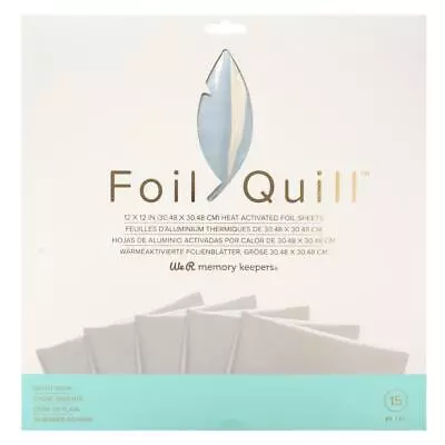 We R Memory Keepers - Foil Quill 12inX12in Foil Sheets 15 Per Package - Silver S • $19.25
