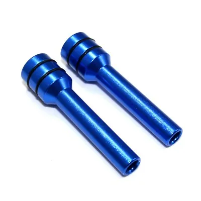 2 Blue Aluminum Interior Door Lock Knobs Pins For Car-Truck-HotRod-Classic • $7.95