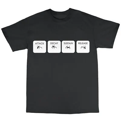 New ADSR T-Shirt 100% Cotton Synthesiser Moog Roland Music Producer Ableton Gift • $12.49
