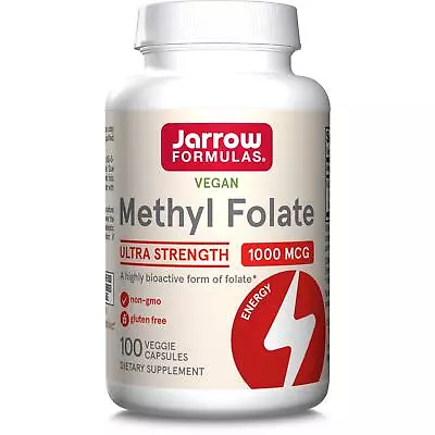 Jarrow Formulas Methyl Folate 1000mcg 100 Capsules Folic Acid Prenatal Support • £27.06