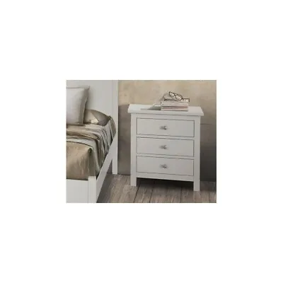 $653.19 • Buy Chest Of Drawers Bedside Table Dresser' White Matt 3 Art Poor Classic 58X40X66H