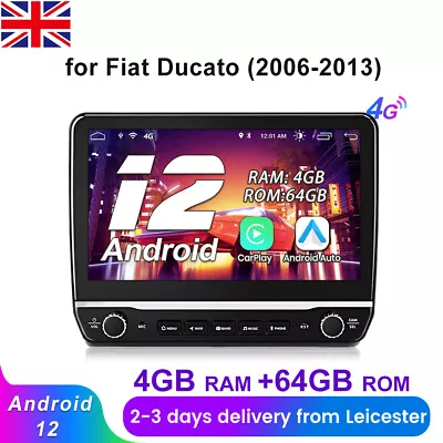 Carplay Android 12 10.1  Car Radio GPS Sat Navi For Fiat Ducato Jumper Boxer 64G • £199.99