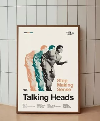 Talking Heads Stop Making Sense Vintage Minimalist Midcentury Modern Art Poster • $16.99