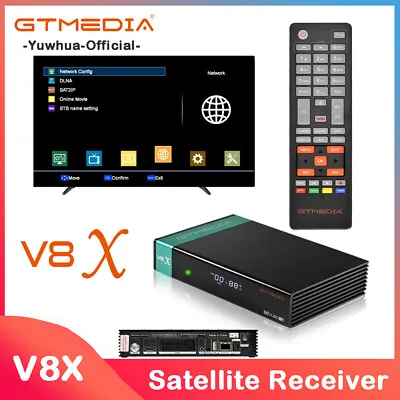 $36.99 • Buy GTMEDIA V8X FTA DVB-S2/S2X Satellite Receiver Wifi H.265 HD 1080P PVR Sat TV Box