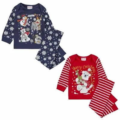 Baby Christmas Pyjamas Xmas Present Toddler Pjs Festive Gift 6-24 Month Red Navy • £5.95