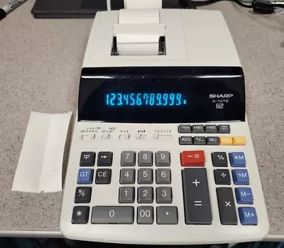 SHARP EL-1197PIII EL-1197P3 12 Digit 2 Color Electronic CALCULATOR Printing • $9.99