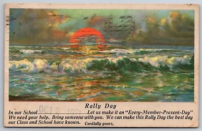 Rally Day Lutheran Sunday School Mifflinburg PA Pennsylvania 1921 Ocean Postcard • $11.99