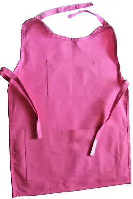 Childrens Kids Pink Cotton Chef Apron Cooking Baking Gardening Crafts Painting • £2.75