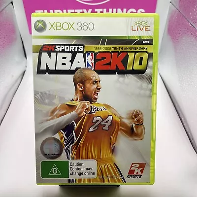 🇦🇺 NBA 2K10 Xbox 360 Game Basketball 🏀 Tested & Working Kobe Bryant PAL • $10.44