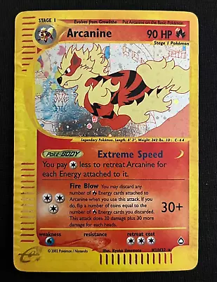 Arcanine Aquapolis H2/H32 Holo Rare Pokémon Card WOTC Damaged See Photos • $49.99