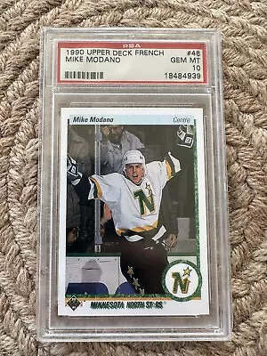 1990 Upper Deck French Mike Modano Rookie #46 PSA 10 GEM MT! HOF STARS • $20.79