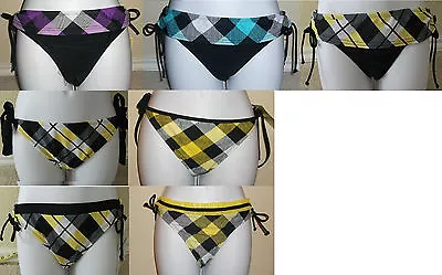 New HOBIE Plaid Swimsuit Adjustable/ Skirted Hipster OR Tie Side Pant SMLXL • $5