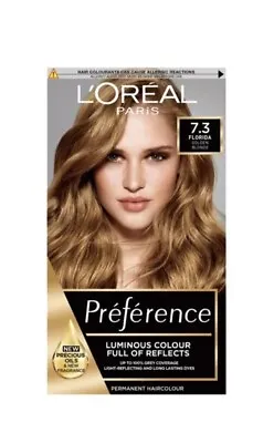  L'Oreal Preference 7.3 Florida Golden Blonde Permanent Hair Colour Dye • £11.99