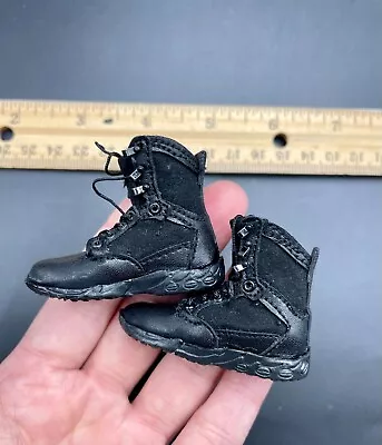 1/6 Scale BLACK Combat Tactic Boots HOLLOW For 12  Male Action Figure • $27.89