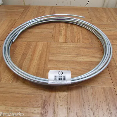 SILVER ZINC BRAKE LINE STEEL TUBING COIL 3/16  OD X 25 FT Roll • $17.95
