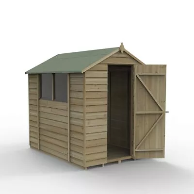 £431.99 • Buy 7x5 Overlap Pressure Treated Apex Wooden Garden Shed - Base/Installation Options